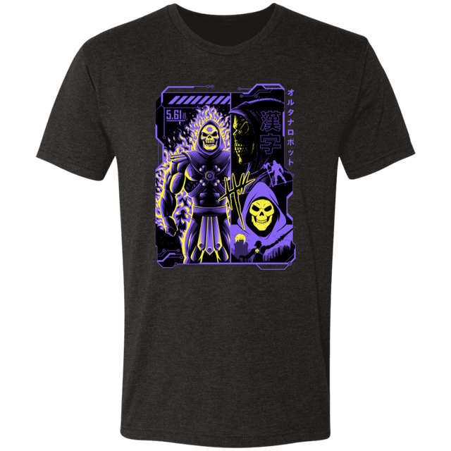 T-Shirts Vintage Black / S Skeleton Manga Men's Triblend T-Shirt