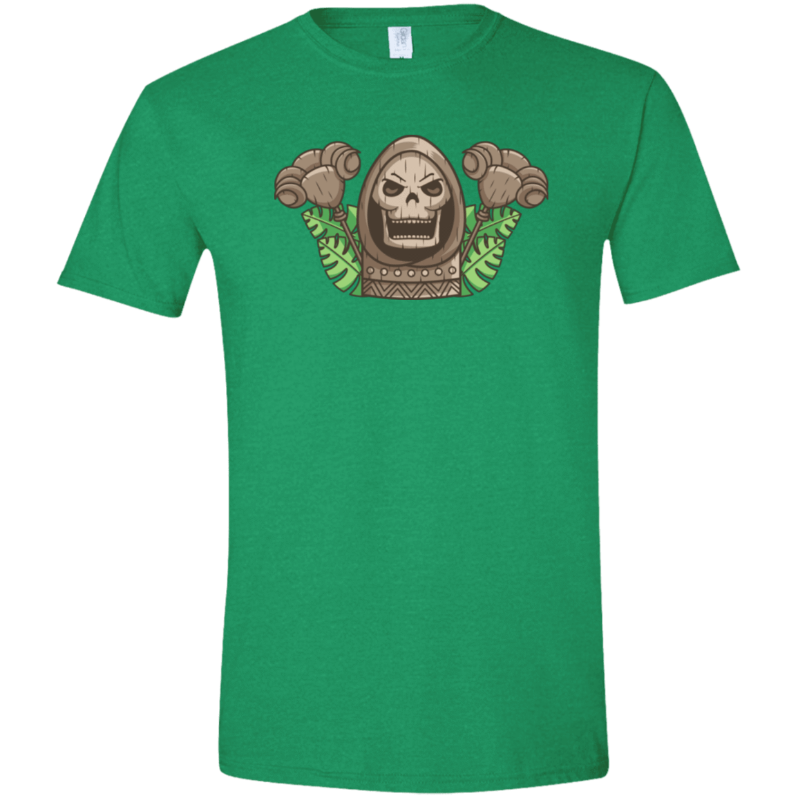 T-Shirts Heather Irish Green / S Skeletor Tiki Men's Semi-Fitted Softstyle
