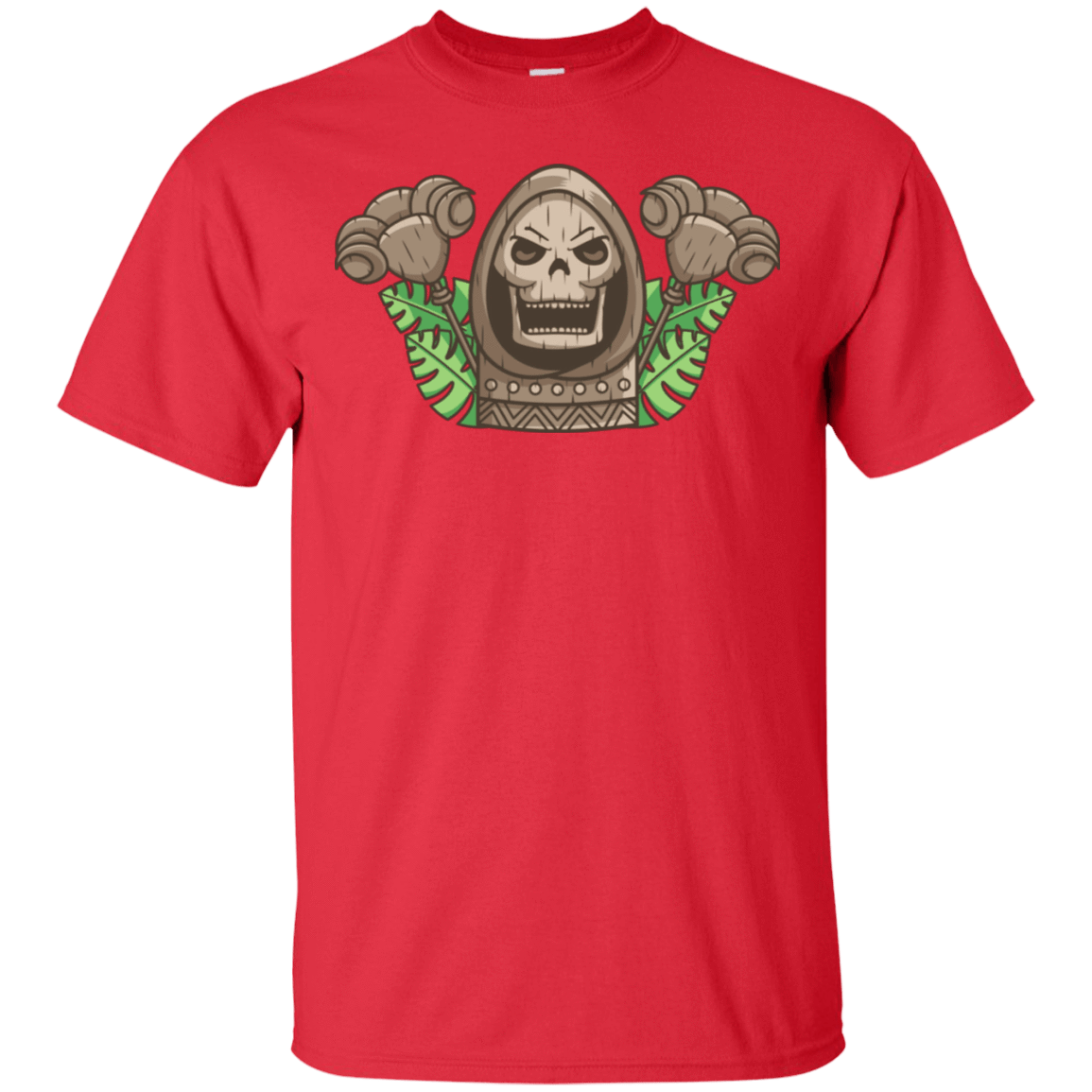 T-Shirts Red / S Skeletor Tiki T-Shirt