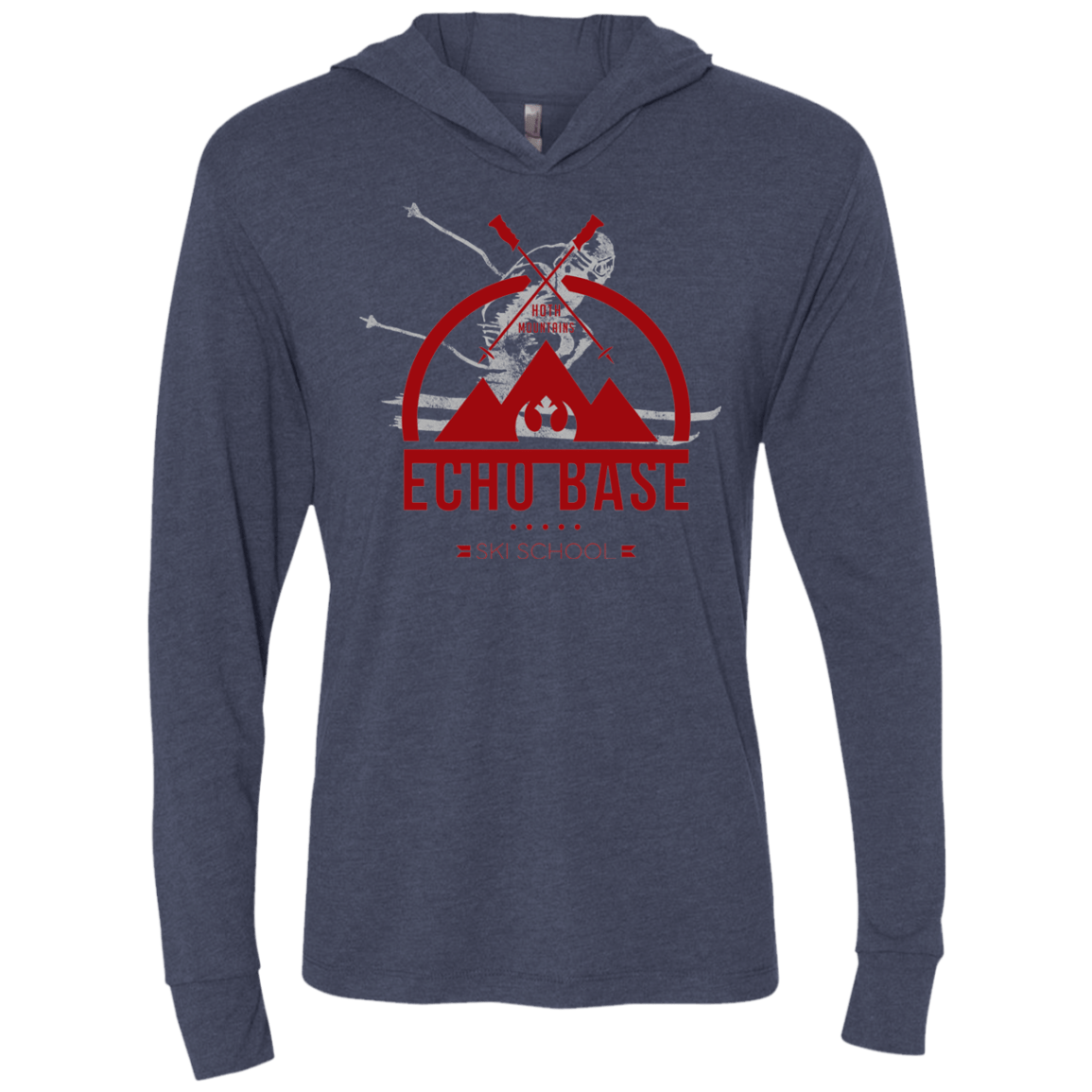 T-Shirts Vintage Navy / X-Small Ski School Triblend Long Sleeve Hoodie Tee