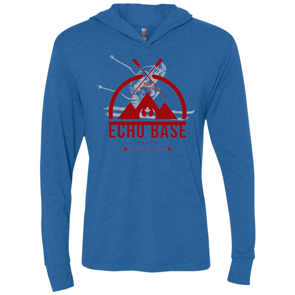 T-Shirts Vintage Royal / X-Small Ski School Triblend Long Sleeve Hoodie Tee