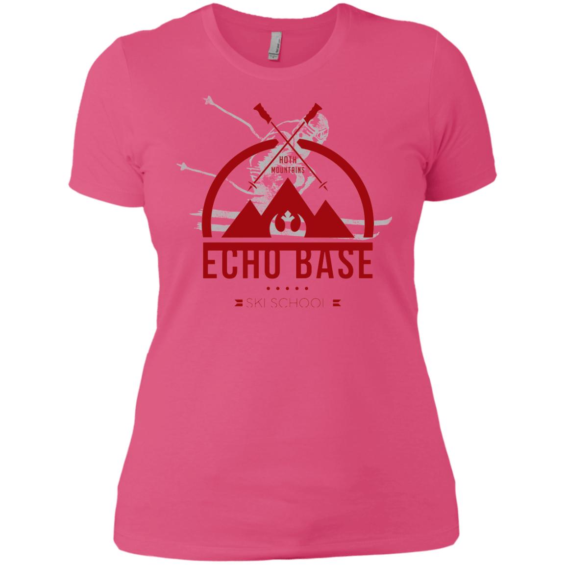 T-Shirts Hot Pink / X-Small Ski School Women's Premium T-Shirt