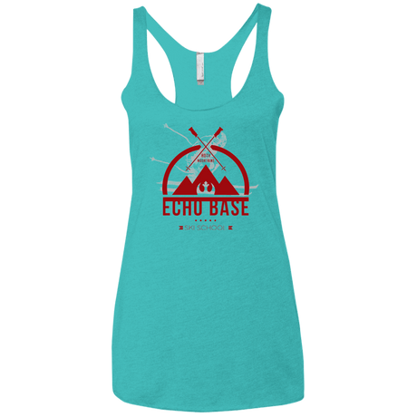 T-Shirts Tahiti Blue / X-Small Ski School Women's Triblend Racerback Tank