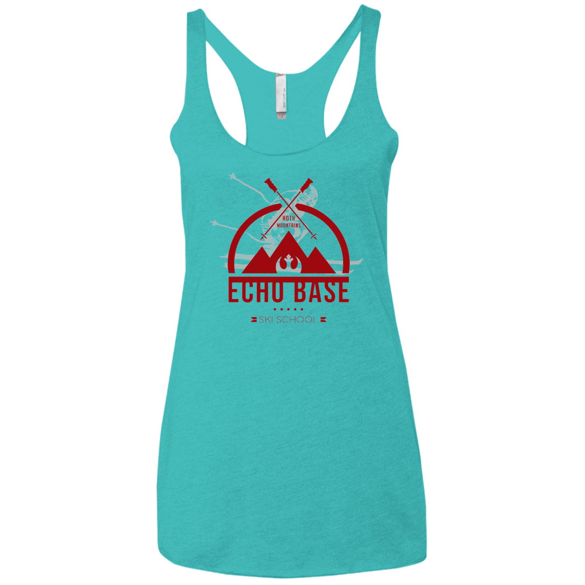 T-Shirts Tahiti Blue / X-Small Ski School Women's Triblend Racerback Tank