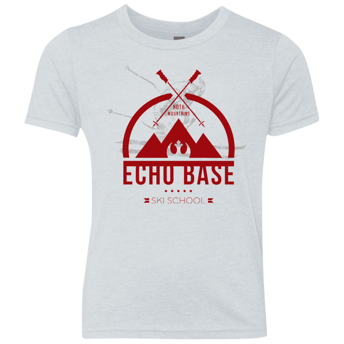 T-Shirts Heather White / YXS Ski School Youth Triblend T-Shirt