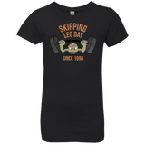 T-Shirts Black / YXS Skipping Leg Day Girls Premium T-Shirt