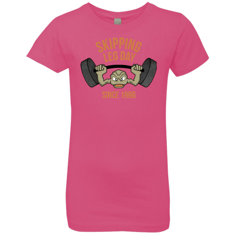 T-Shirts Hot Pink / YXS Skipping Leg Day Girls Premium T-Shirt