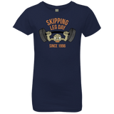 T-Shirts Midnight Navy / YXS Skipping Leg Day Girls Premium T-Shirt