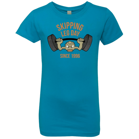 T-Shirts Turquoise / YXS Skipping Leg Day Girls Premium T-Shirt