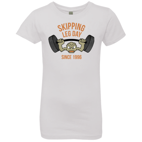T-Shirts White / YXS Skipping Leg Day Girls Premium T-Shirt