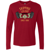 T-Shirts Cardinal / Small Skipping Leg Day Men's Premium Long Sleeve
