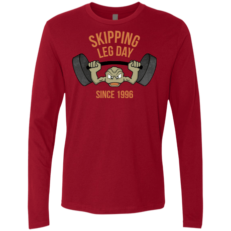 T-Shirts Cardinal / Small Skipping Leg Day Men's Premium Long Sleeve