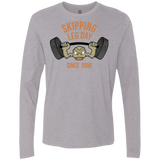 T-Shirts Heather Grey / Small Skipping Leg Day Men's Premium Long Sleeve