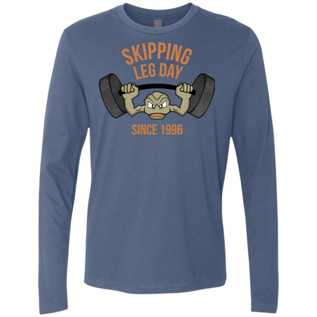 T-Shirts Indigo / Small Skipping Leg Day Men's Premium Long Sleeve