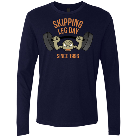 T-Shirts Midnight Navy / Small Skipping Leg Day Men's Premium Long Sleeve