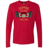 T-Shirts Red / Small Skipping Leg Day Men's Premium Long Sleeve