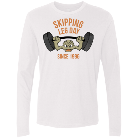 T-Shirts White / Small Skipping Leg Day Men's Premium Long Sleeve