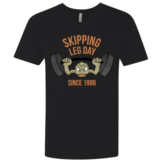T-Shirts Black / X-Small Skipping Leg Day Men's Premium V-Neck