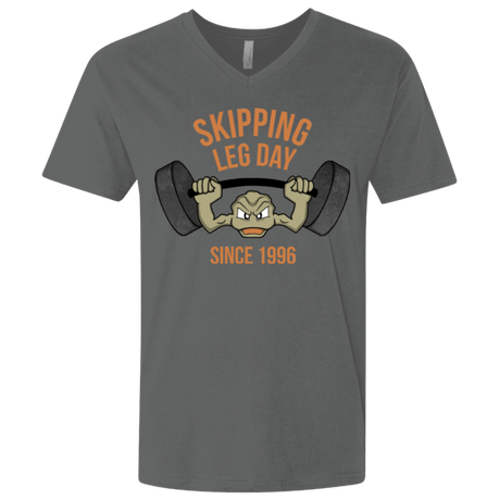 T-Shirts Heavy Metal / X-Small Skipping Leg Day Men's Premium V-Neck