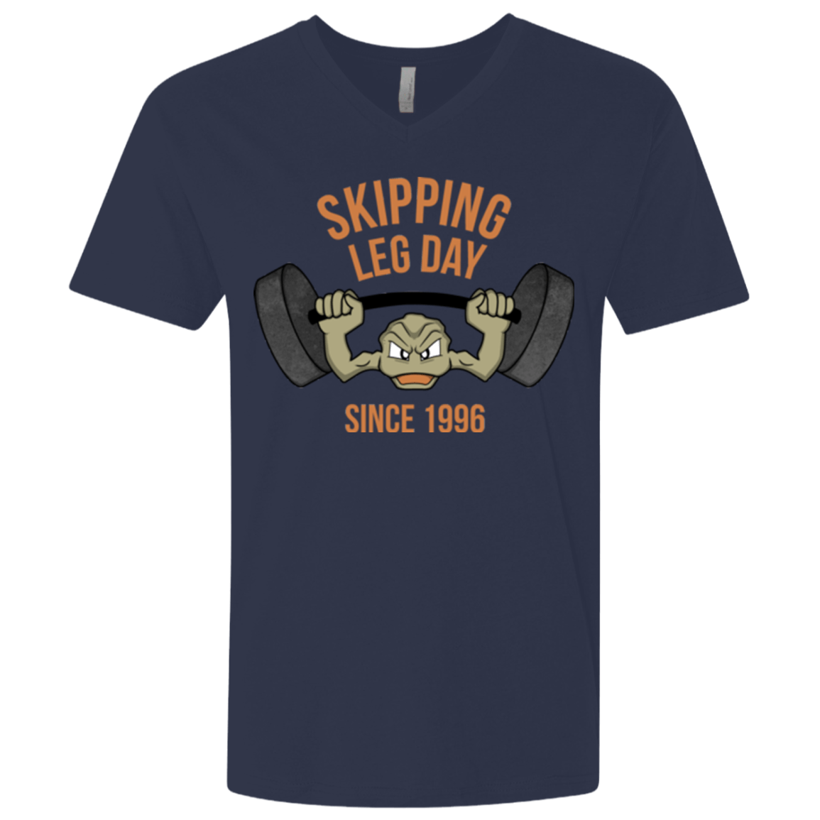 T-Shirts Midnight Navy / X-Small Skipping Leg Day Men's Premium V-Neck