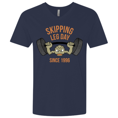 T-Shirts Midnight Navy / X-Small Skipping Leg Day Men's Premium V-Neck