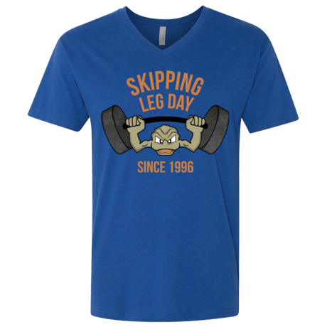 T-Shirts Royal / X-Small Skipping Leg Day Men's Premium V-Neck