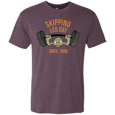 T-Shirts Vintage Purple / Small Skipping Leg Day Men's Triblend T-Shirt