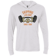 T-Shirts Heather White / X-Small Skipping Leg Day Triblend Long Sleeve Hoodie Tee