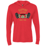 T-Shirts Vintage Red / X-Small Skipping Leg Day Triblend Long Sleeve Hoodie Tee