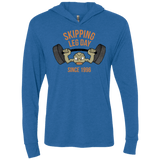 T-Shirts Vintage Royal / X-Small Skipping Leg Day Triblend Long Sleeve Hoodie Tee