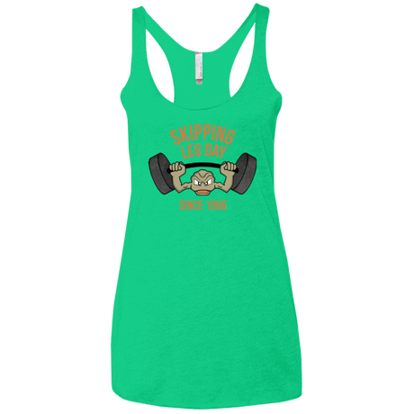 T-Shirts Envy / X-Small Skipping Leg Day Women's Triblend Racerback Tank