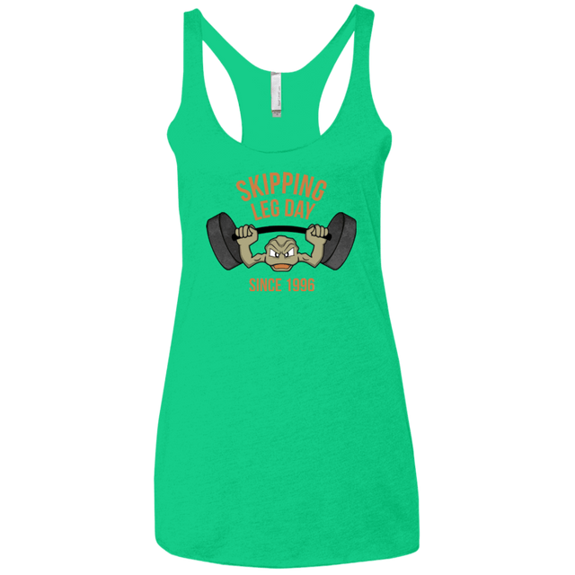 T-Shirts Envy / X-Small Skipping Leg Day Women's Triblend Racerback Tank