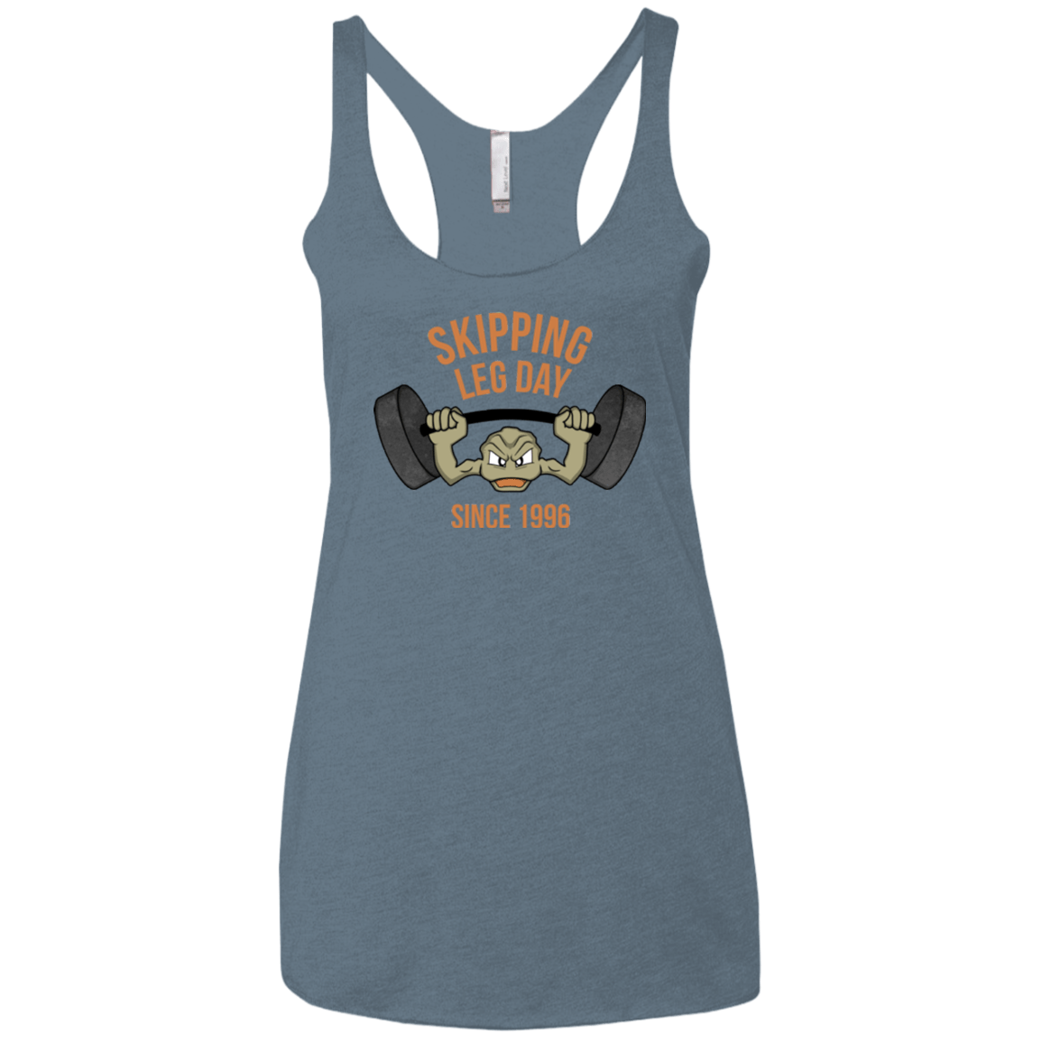 T-Shirts Indigo / X-Small Skipping Leg Day Women's Triblend Racerback Tank