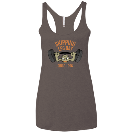T-Shirts Macchiato / X-Small Skipping Leg Day Women's Triblend Racerback Tank