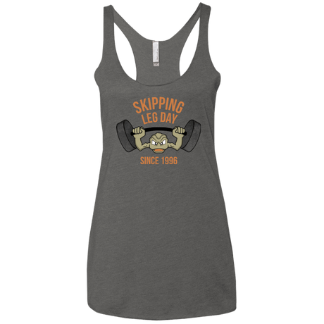 T-Shirts Premium Heather / X-Small Skipping Leg Day Women's Triblend Racerback Tank