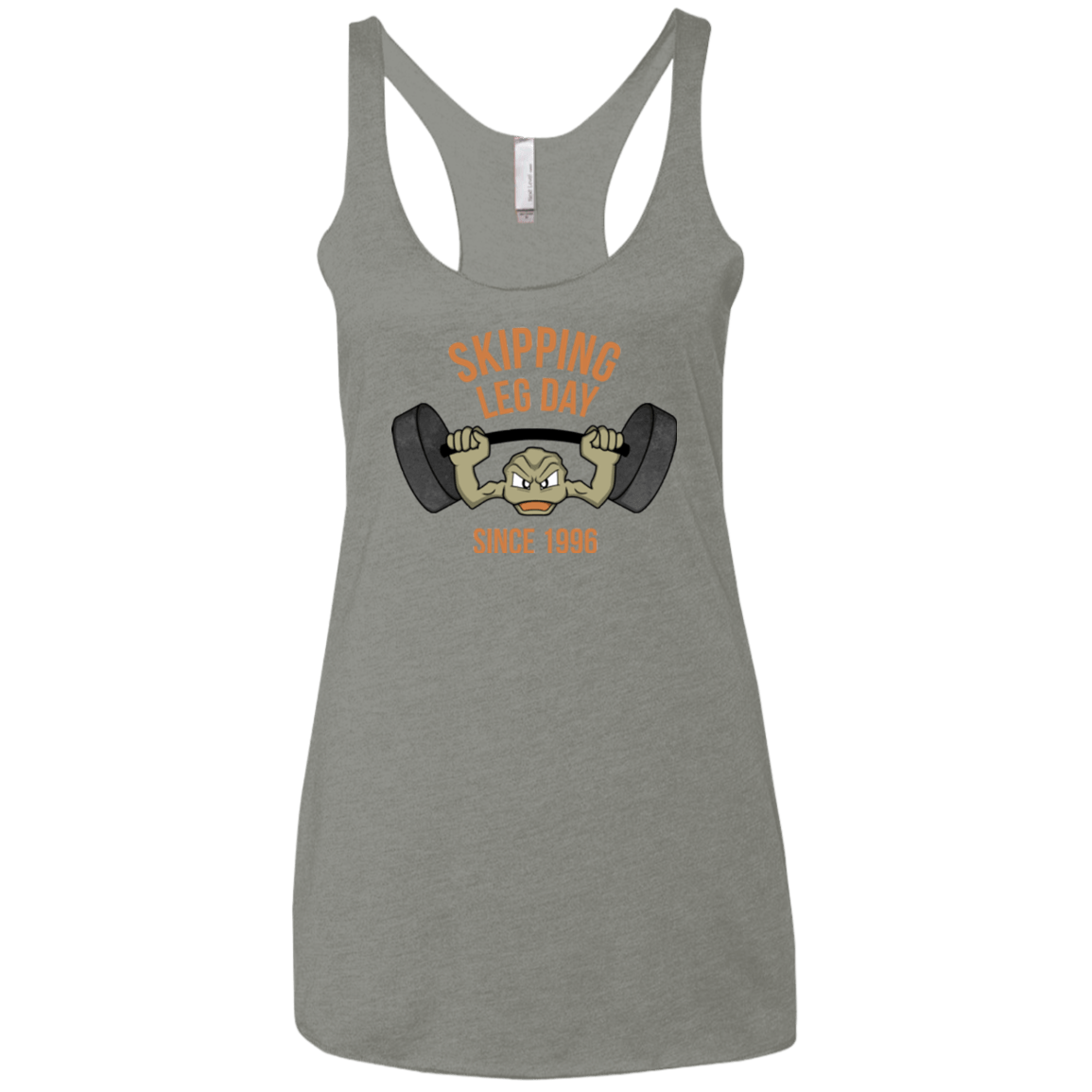 T-Shirts Venetian Grey / X-Small Skipping Leg Day Women's Triblend Racerback Tank