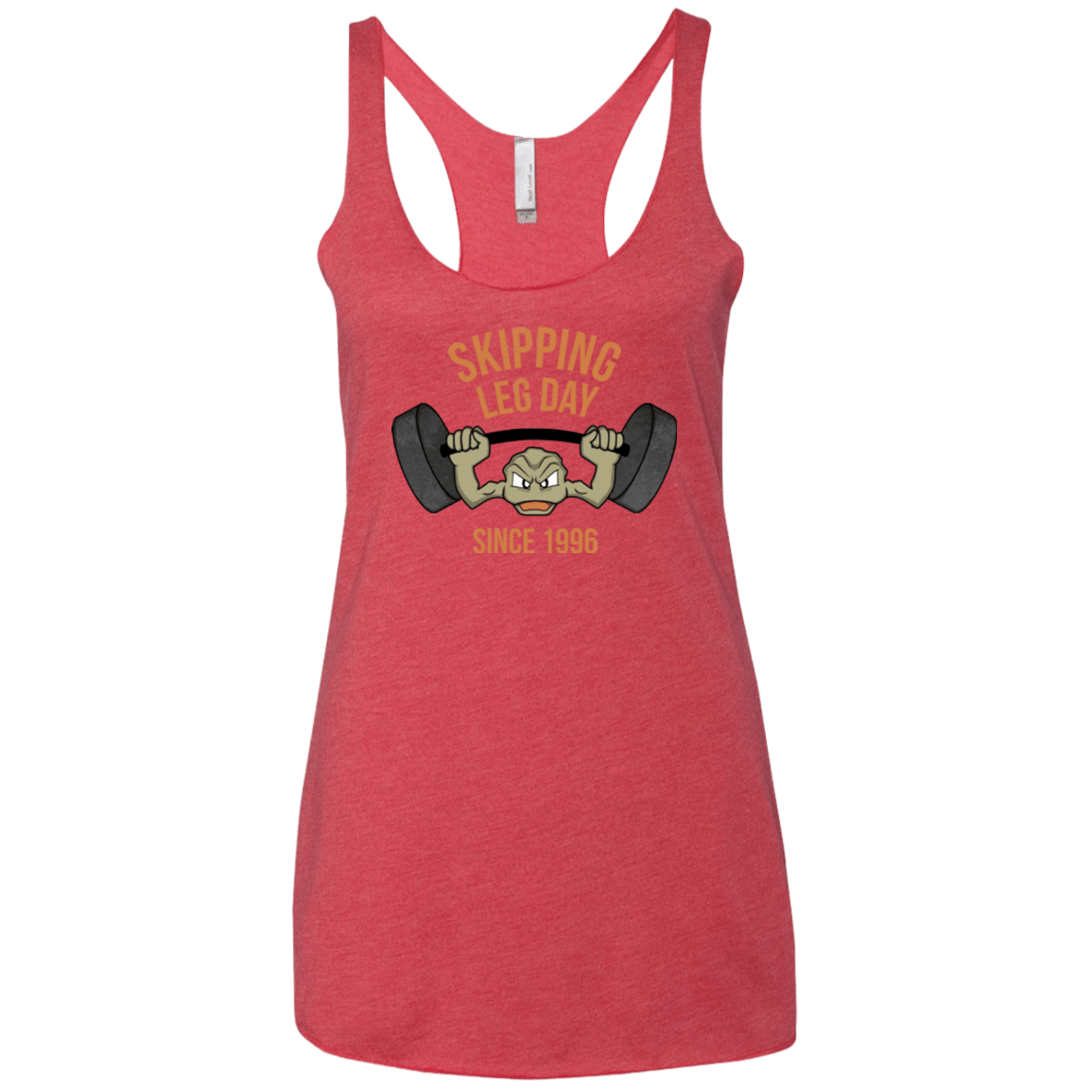 T-Shirts Vintage Red / X-Small Skipping Leg Day Women's Triblend Racerback Tank