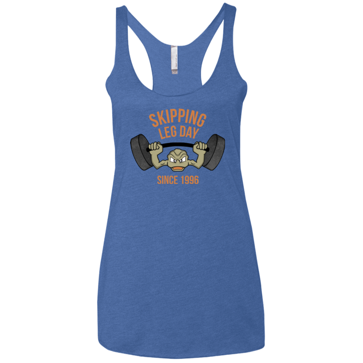 T-Shirts Vintage Royal / X-Small Skipping Leg Day Women's Triblend Racerback Tank