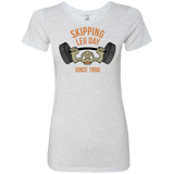 T-Shirts Heather White / Small Skipping Leg Day Women's Triblend T-Shirt