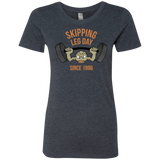 T-Shirts Vintage Navy / Small Skipping Leg Day Women's Triblend T-Shirt