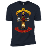 T-Shirts Midnight Navy / YXS Skull And Badass Boys Premium T-Shirt