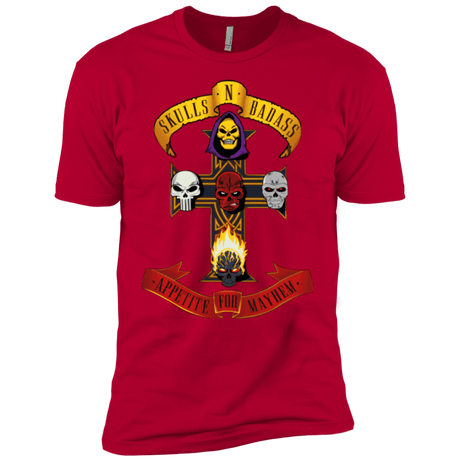 T-Shirts Red / YXS Skull And Badass Boys Premium T-Shirt