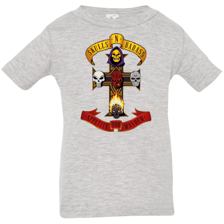 T-Shirts Heather / 6 Months Skull And Badass Infant PremiumT-Shirt