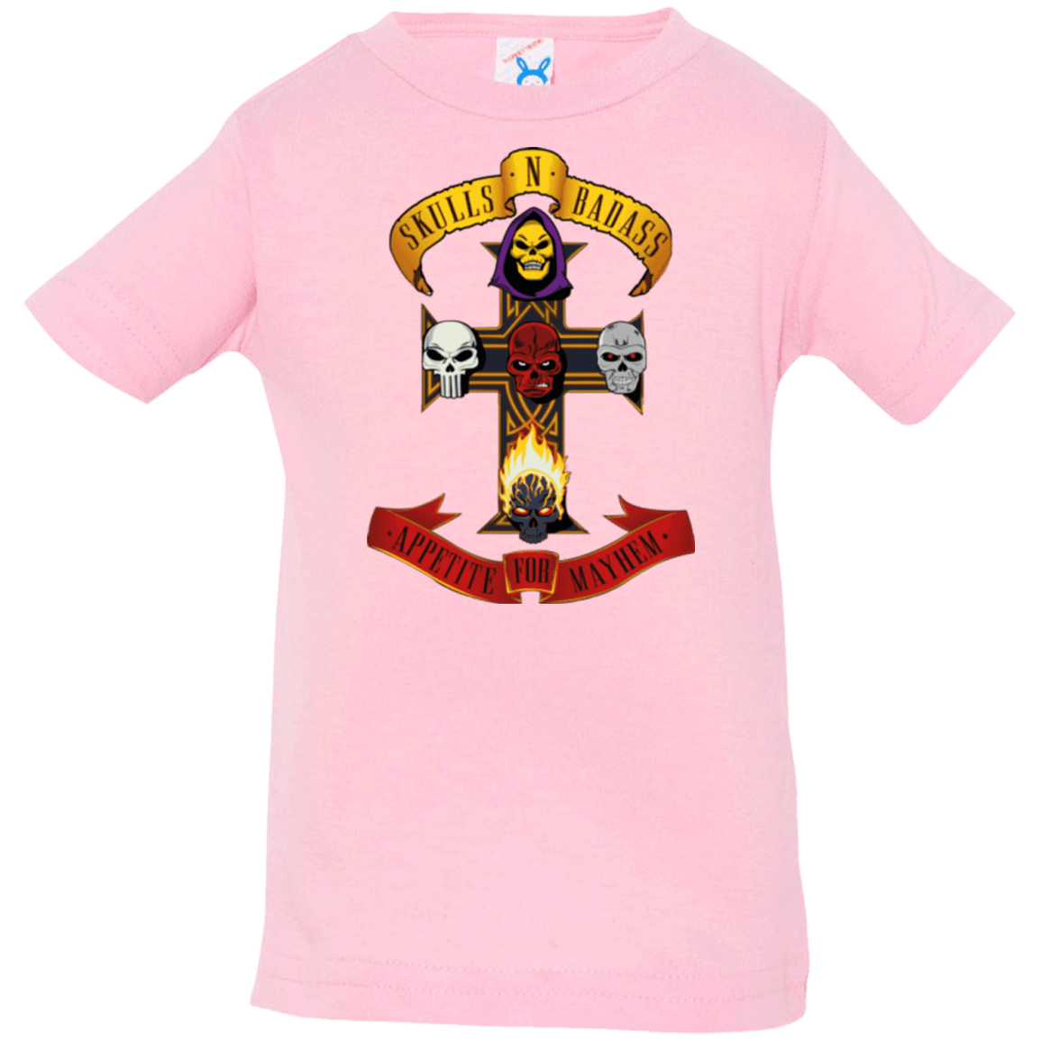 T-Shirts Pink / 6 Months Skull And Badass Infant PremiumT-Shirt