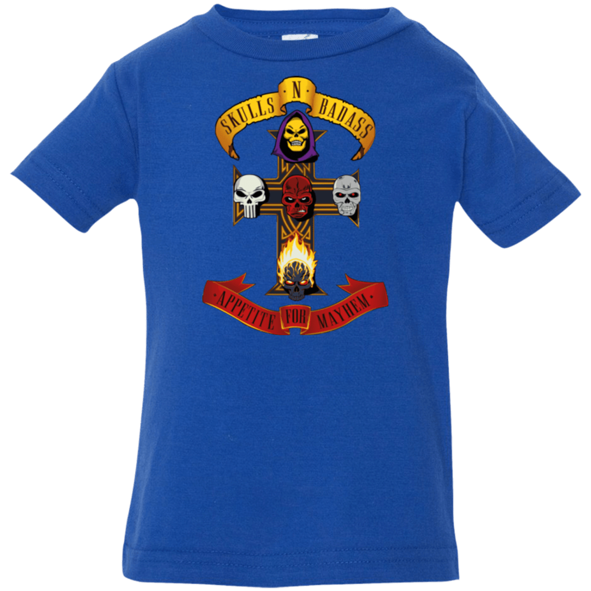 T-Shirts Royal / 6 Months Skull And Badass Infant PremiumT-Shirt