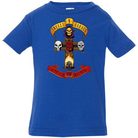 T-Shirts Royal / 6 Months Skull And Badass Infant PremiumT-Shirt