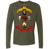 T-Shirts Military Green / Small Skull And Badass Men's Premium Long Sleeve