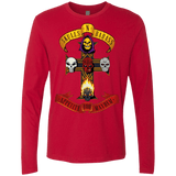 T-Shirts Red / Small Skull And Badass Men's Premium Long Sleeve