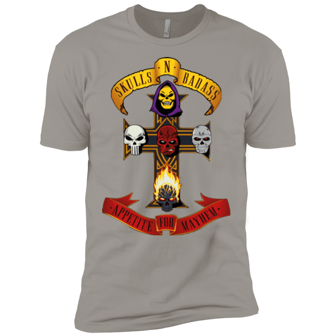 T-Shirts Light Grey / X-Small Skull And Badass Men's Premium T-Shirt