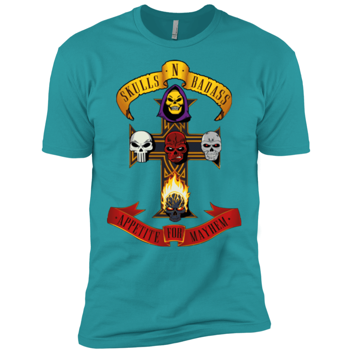 T-Shirts Tahiti Blue / X-Small Skull And Badass Men's Premium T-Shirt